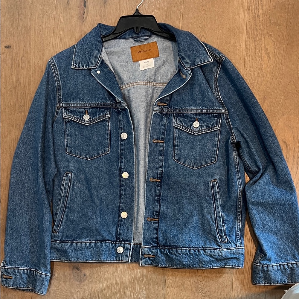 Mango oversized Blue Denim Jacket woman’s large